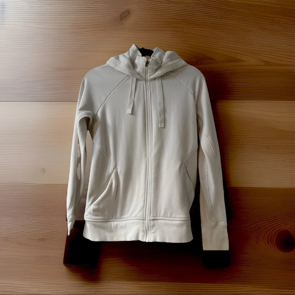 Athleta White Zip-Up Jacket